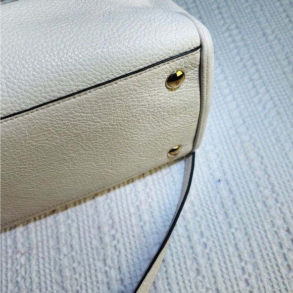 Coach White Leather Satchel with Detachable Strap - Picture 7 of 15